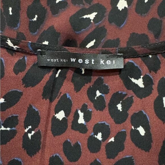 Stitch Fix West Kai Allan Surplice Tie Sleeve High Low Blouse Women’s Large - Picture 2 of 4